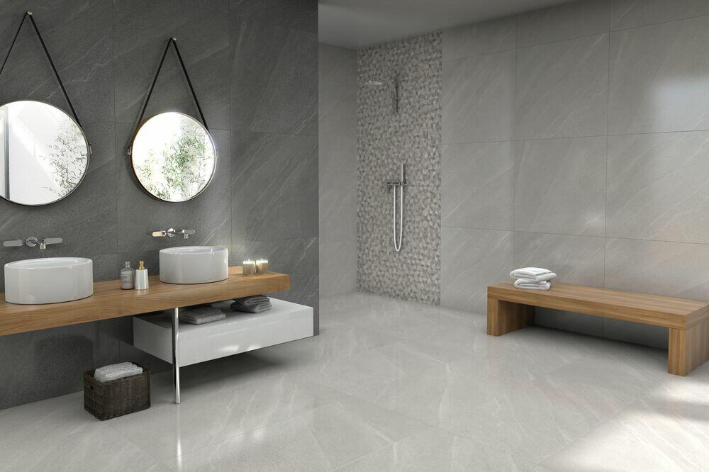 Porcelanato Limestone Antracita Retificado 83x83 Damme