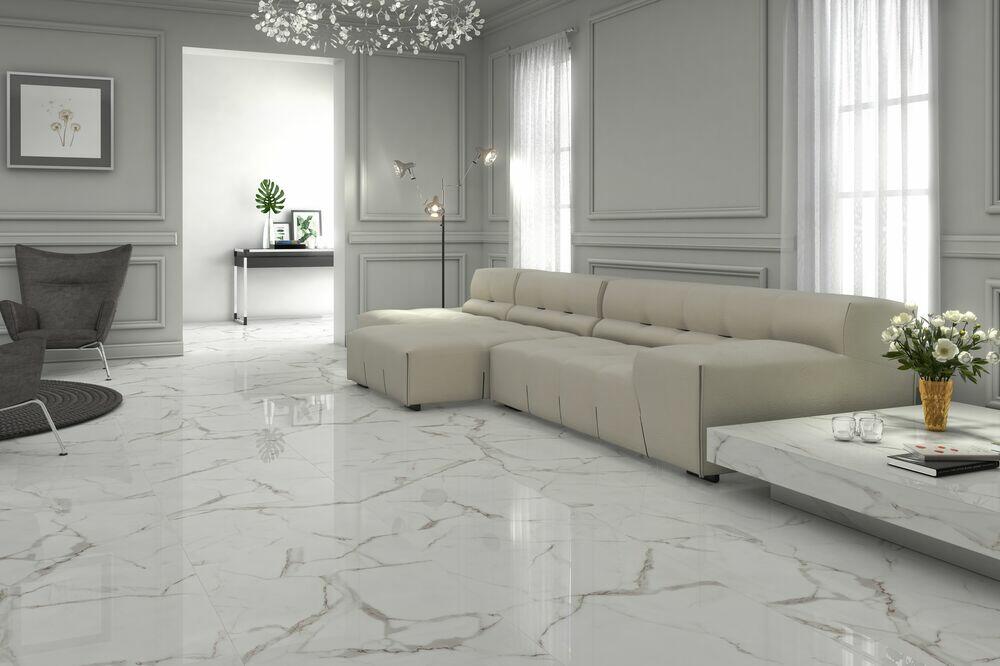 Porcelanato Calacata Retificado Polido 82x82 Damme