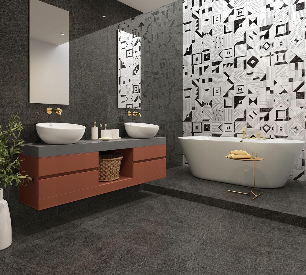 Porcelanato Pedra Estrela Grafite Retificado 62x121 Damme