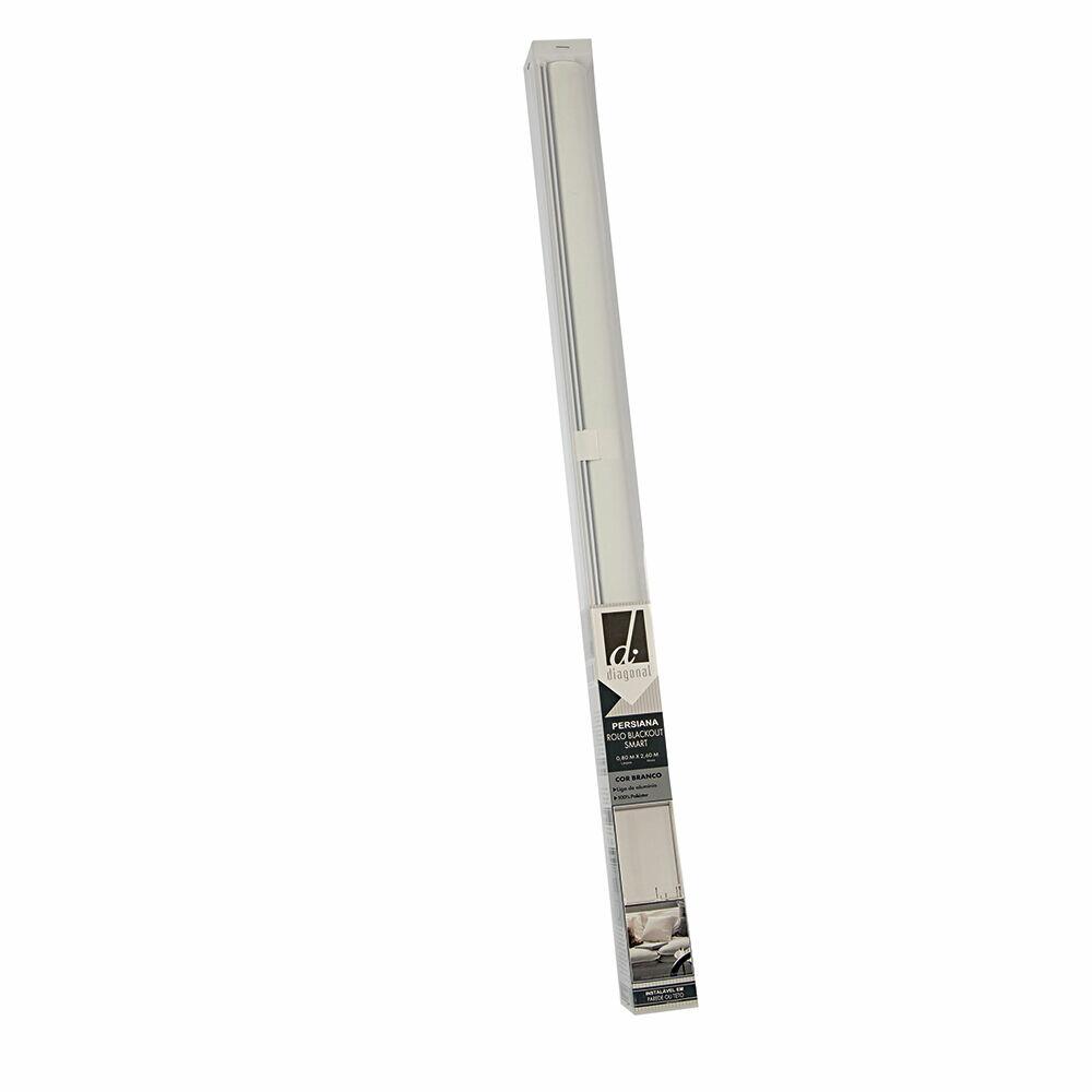 Persiana Rolo Blackout 80x260cm Smart Branco Diagonal