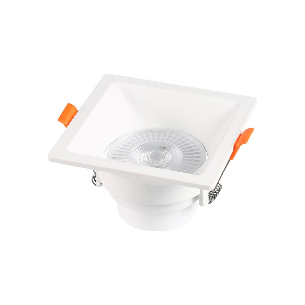 Spot Recuado Embutir LED Quadrado Branco 3w 3.000k Luz Branco Quente Blumenau Iluminação