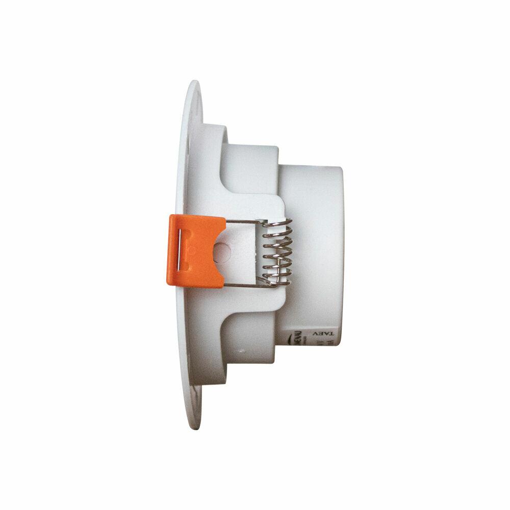 Spot Embutir LED Redondo 6w 3.000k Luz Branco Quente Blumenau Iluminação