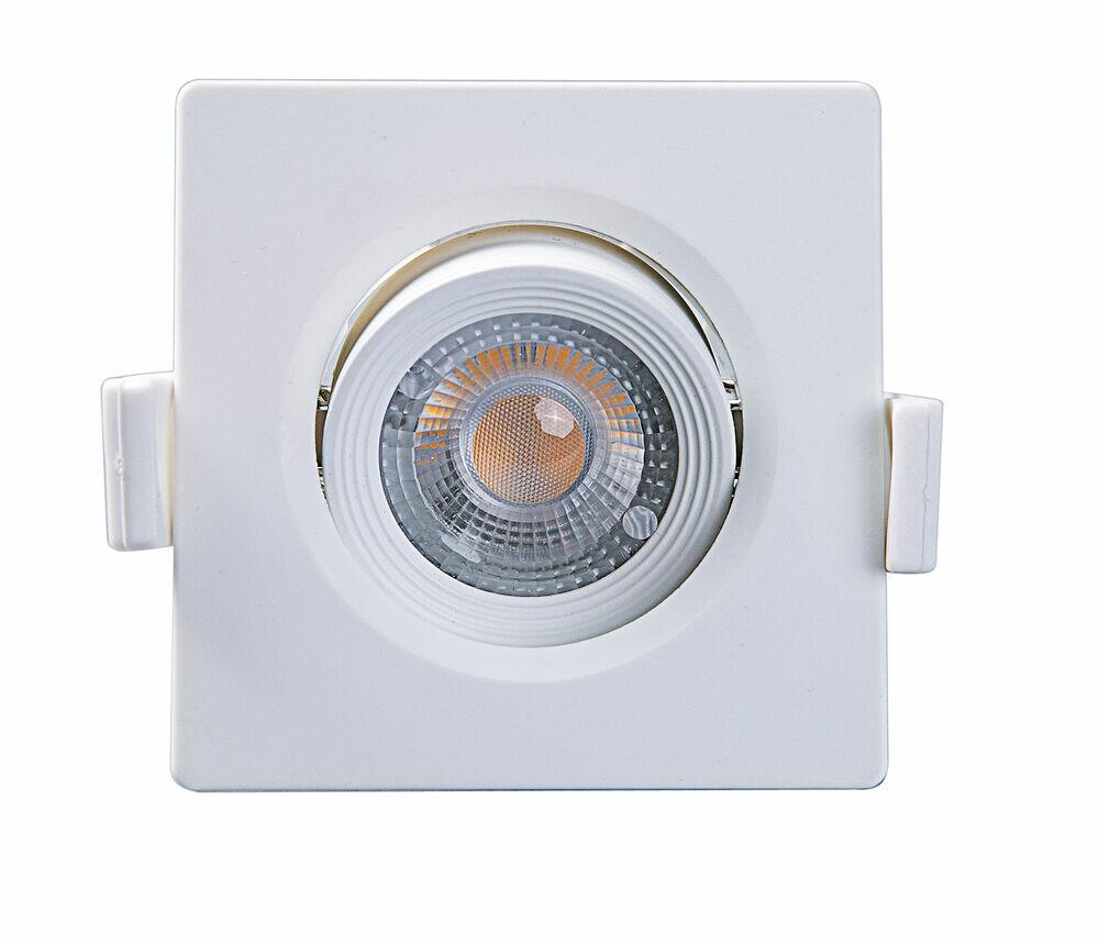 Spot LED Alltop MR11 3W 3000K Branco Quadrado Bivolt Luz Amarela Taschibra