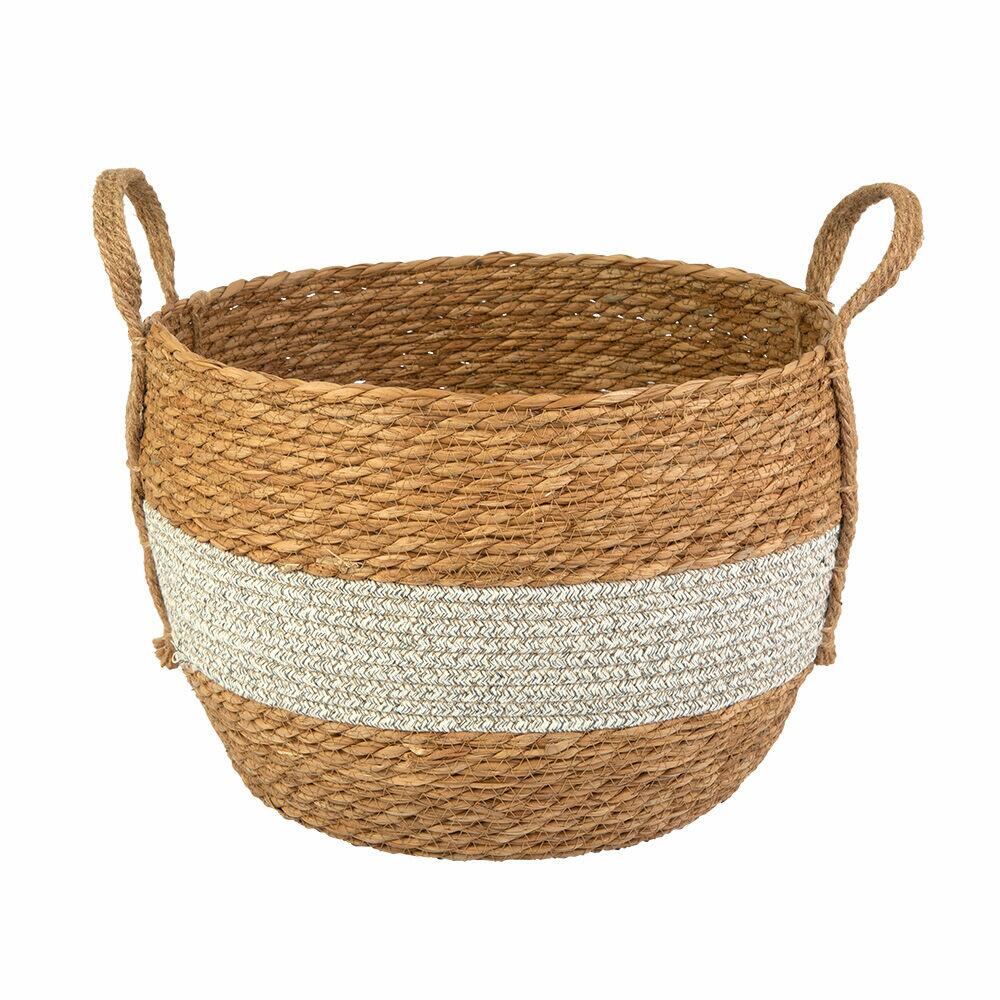 Cesta Decorativa Trynit 33cm Natural Diagonal