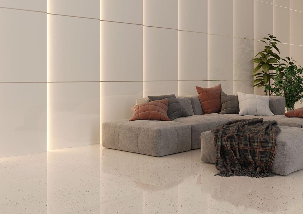 Porcelanato Polido Silex Branco 90x90 Retificado Eliane