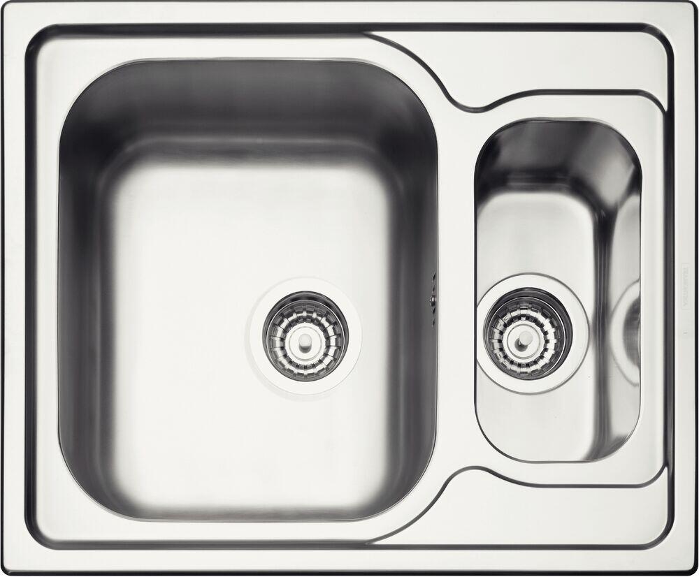 Cuba para Cozinha de Sobrepor para Cozinha Dupla Tramontina 62,5x50cm Inox Acetinado com Válvula