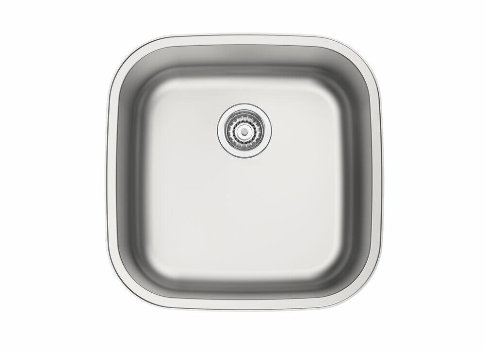 Cuba para Cozinha de Embutir/Sobrepor para Cozinha Tramontina 40x40cm Inox Acetinado com Válvula
