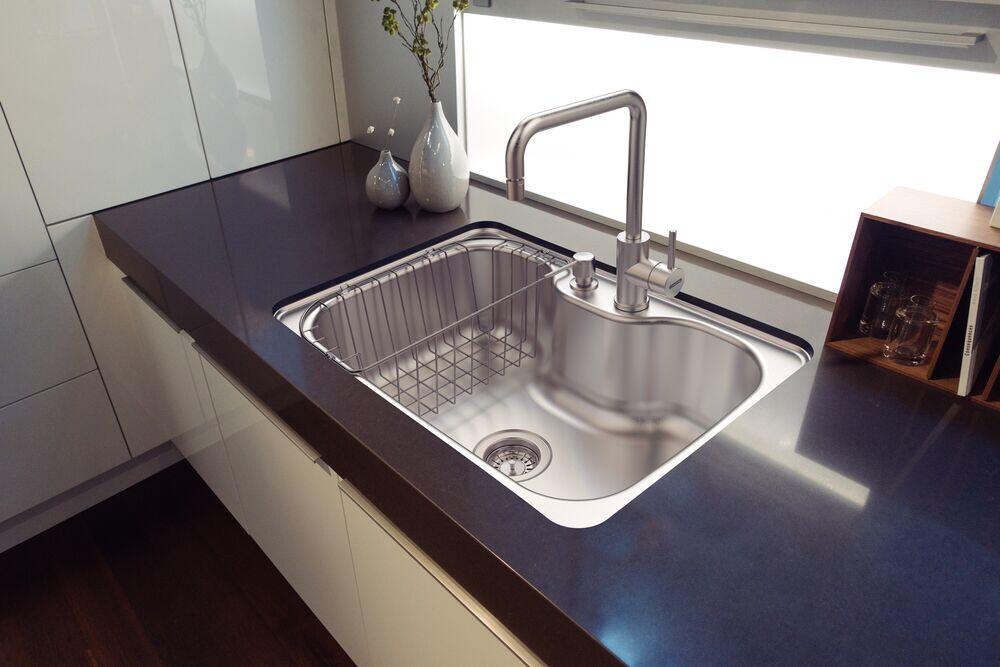 Cuba para Cozinha de Embutir Inox Simples 68,5x48,5cm Morgan Acetinado Com Válvula Tramontina