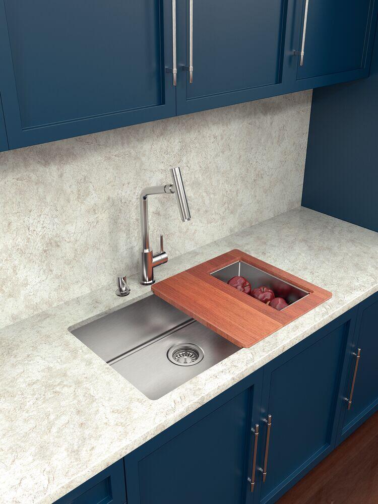 Cuba para Cozinha de Embutir Simples Quadrum 74x44cm Aço Inox Tramontina