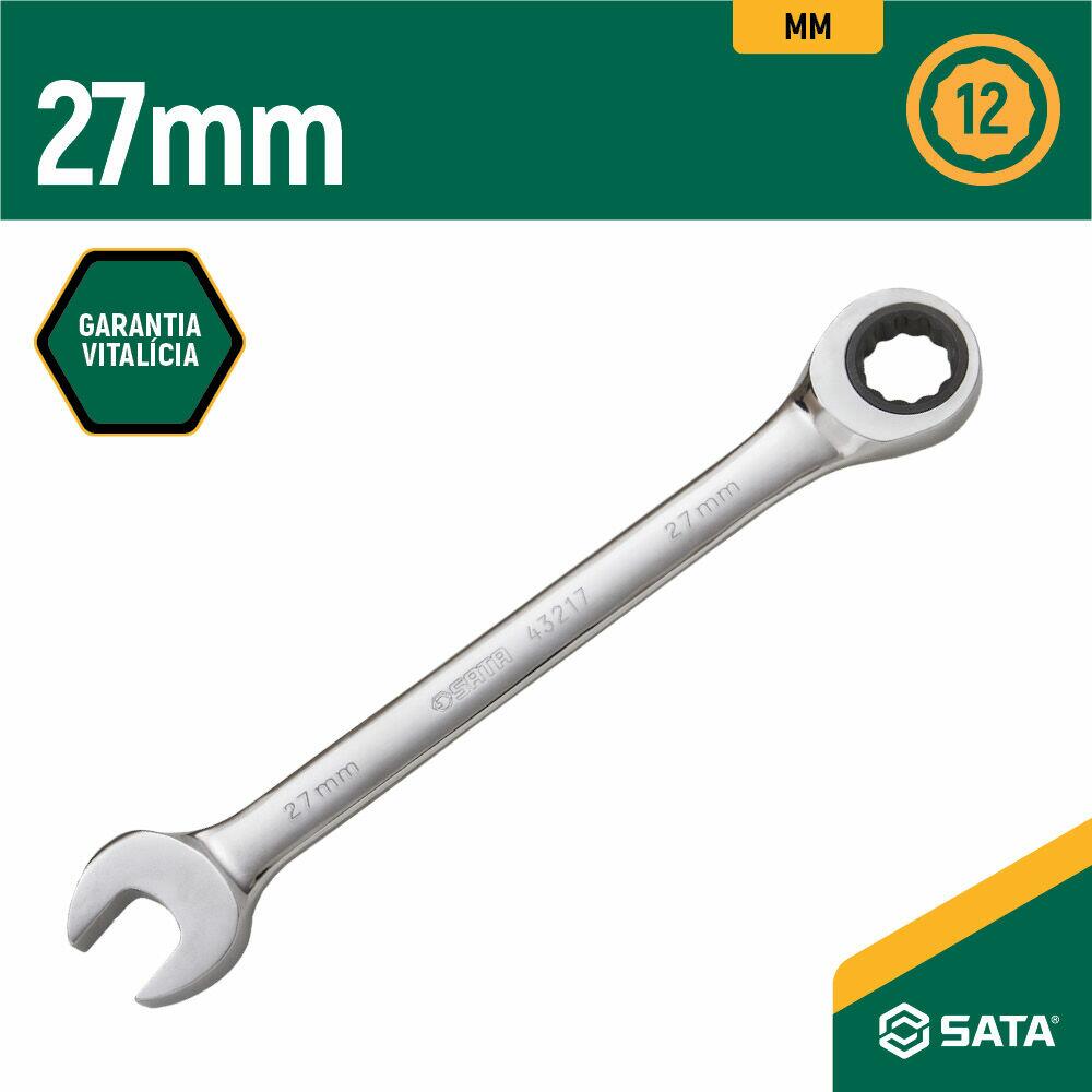 Chave Combinada com Catraca 27mm Apex Sata Cromo Vanádio