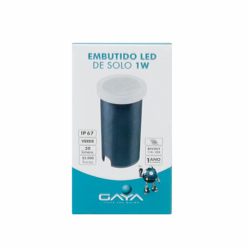 Balizador Peça LED 1W Bivolt Verde Gaya