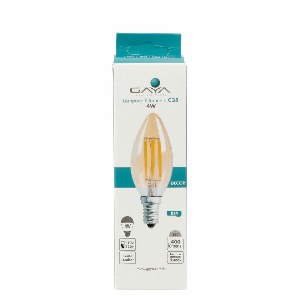 Lâmpada LED Filamento Vintage C35 Gaya 220V 2400K