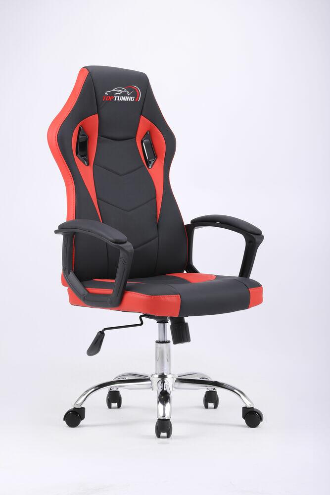 Cadeira de Escritório Gamer Vermelho/Preto Diagonal