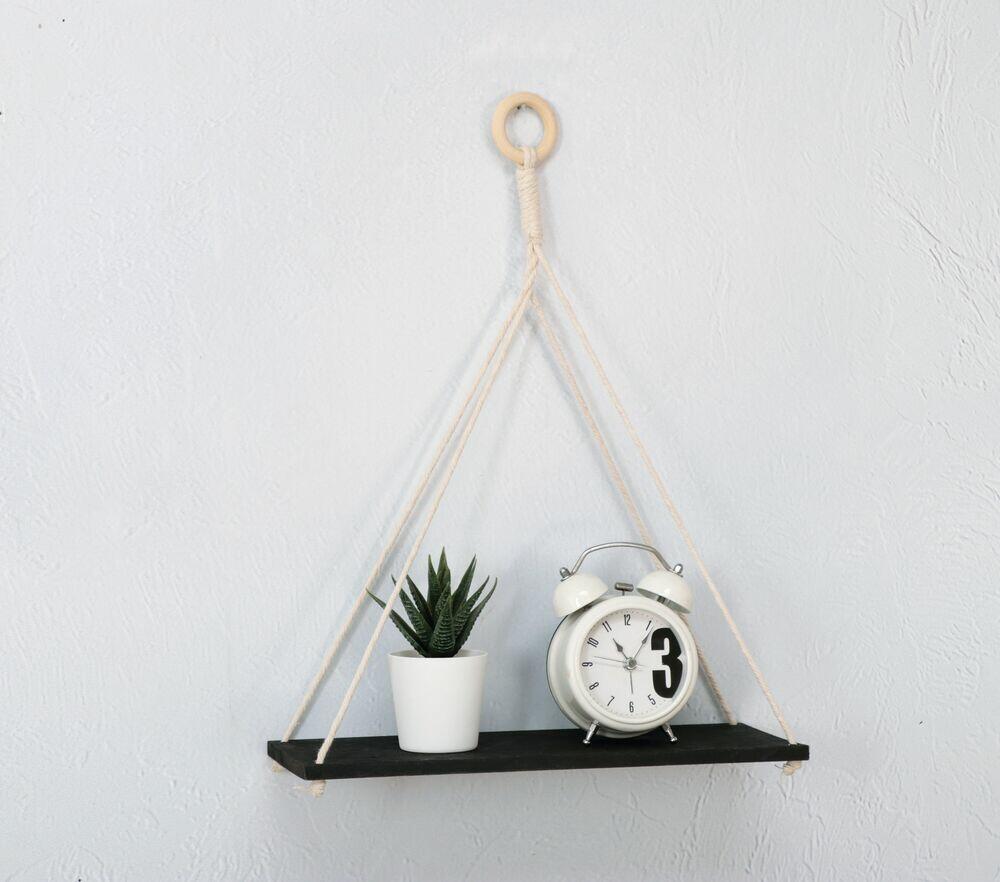 Prateleira com Corda Nature 30x12x38cm Diagonal