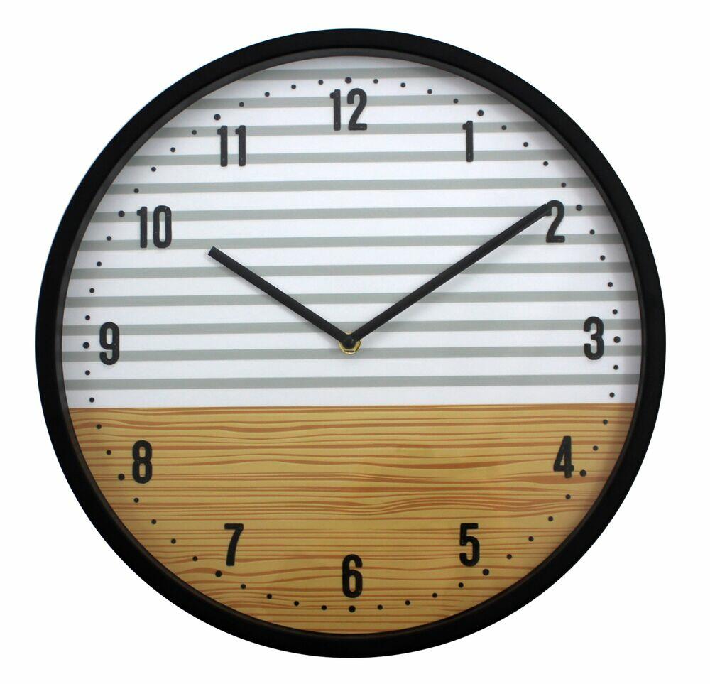 Relógio de Parede Diagonal Lucerna 38cm Preto
