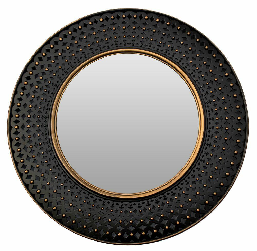 Espelho Diagonal Amalfi Redondo Bronze/Preto 40,6cm