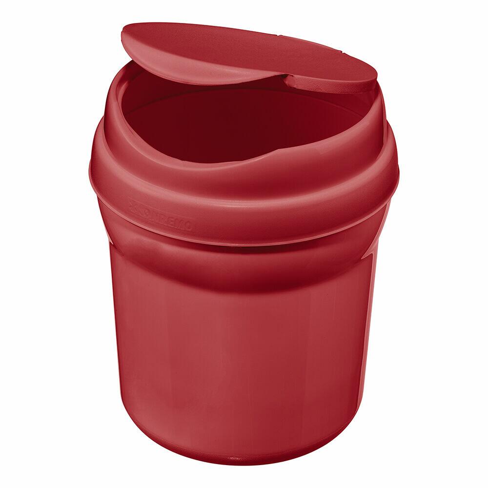 Lixeira com Tampa Sanremo 2,4L Vermelha