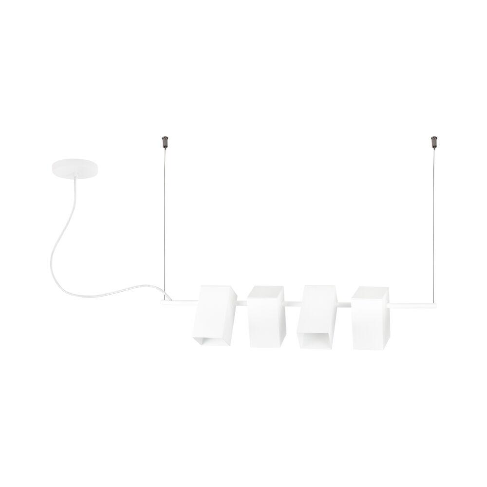 Pendente Blumenau Iluminação 4 lâmpadas 3W Branco Fosco