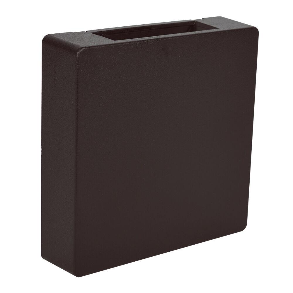 Arandela Clean 2 fachos LED Quadrado Marrom 3w 3.000k Luz Branco Quente Blumenau Iluminação