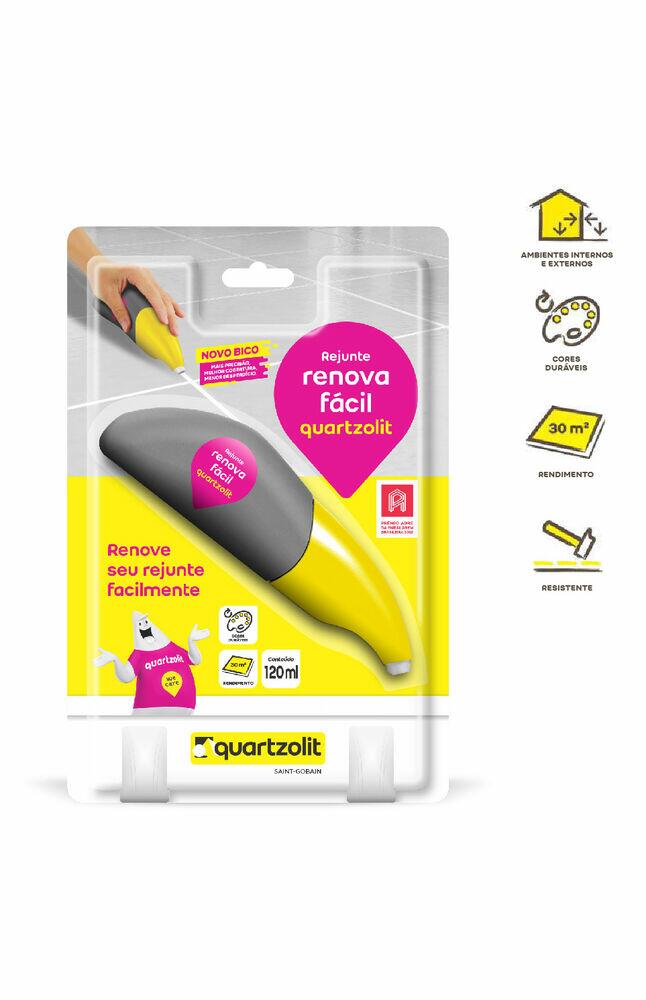 Tinta para Rejunte Quartzolit Renova Fácil Branco 120ml