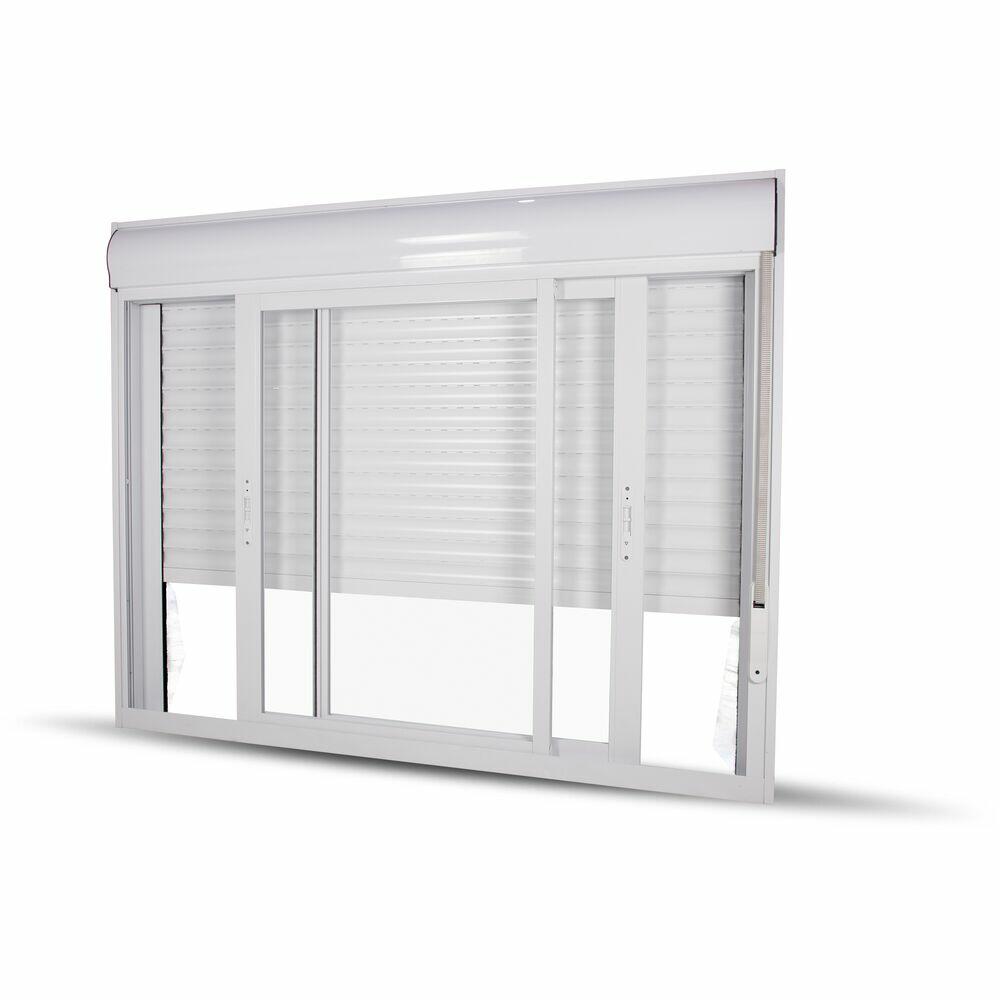 Janela Veneziana Integrada CRV 2 Folhas 120x120cm Branca