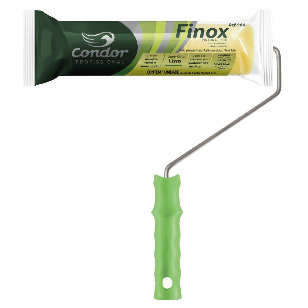 Rolo Condor Pincéis 23cm Amarelo