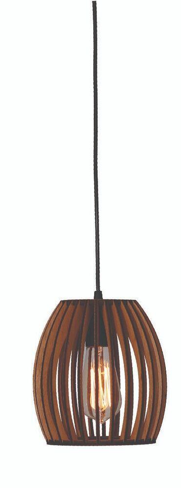 Pendente Illumine 1 Lâmpada Agler Cabo PP 20x21cm E27 Imbuia