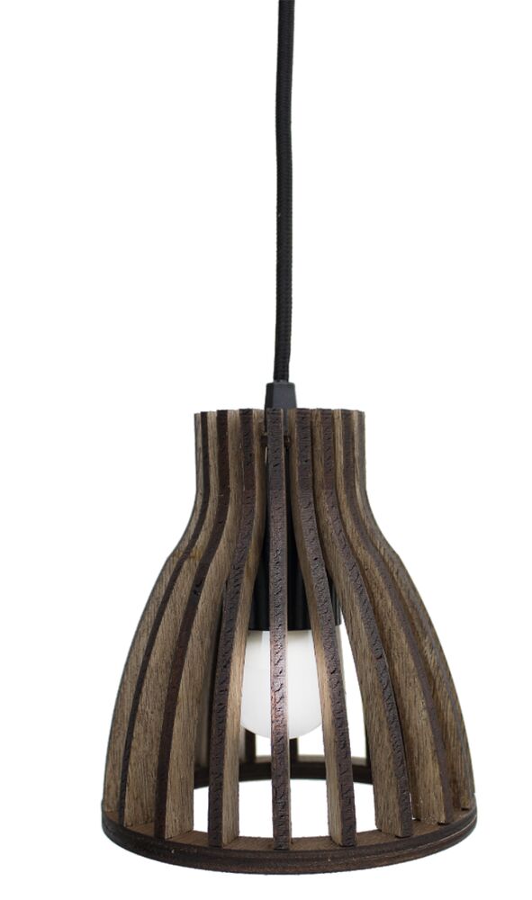 Pendente Illumine 1 Lâmpada Pasha 14x15cm E27 Nogueira Moka