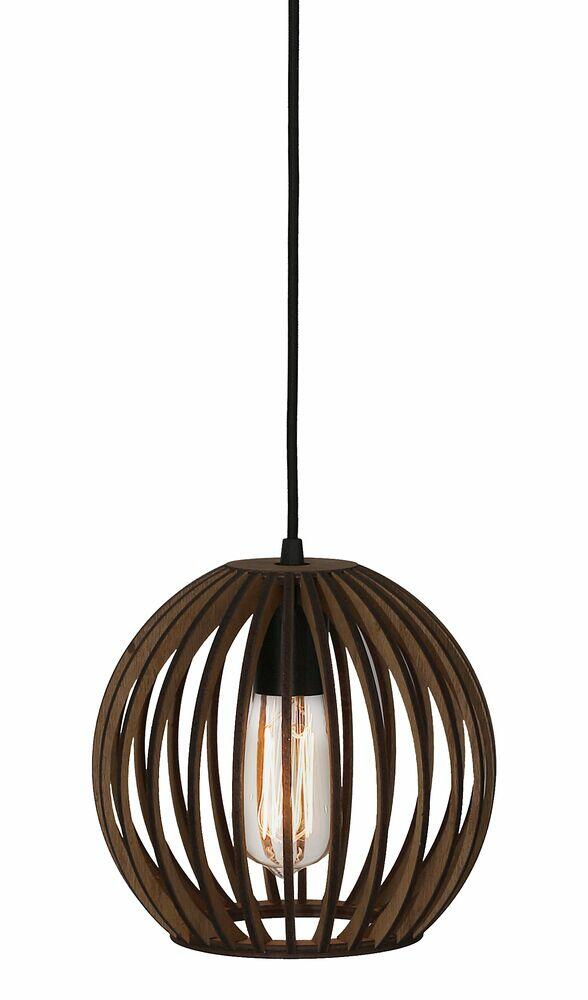 Pendente Illumine 1 Lâmpada Luna 20cm E27 Nogueira Moka