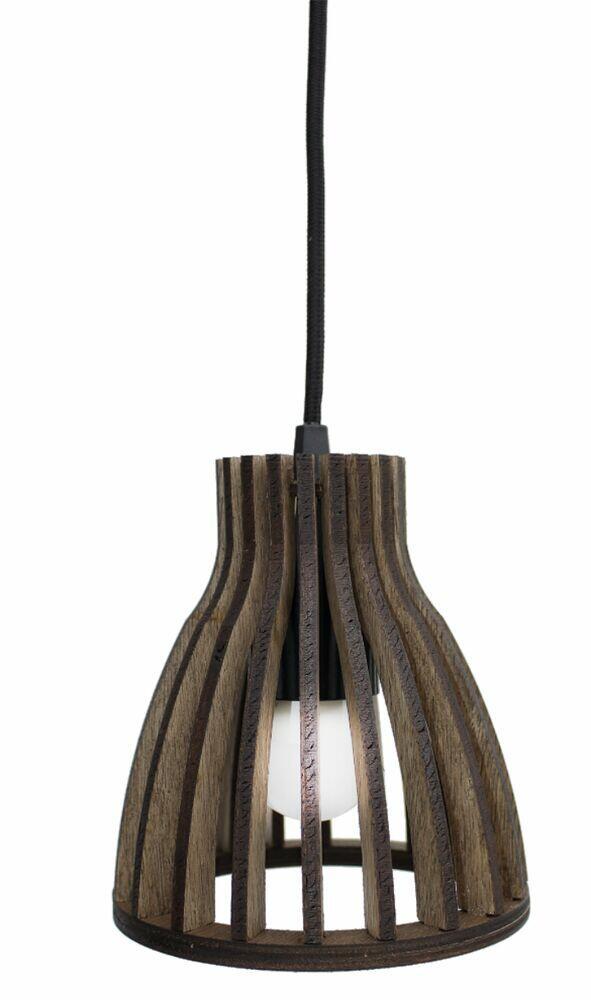 Pendente Illumine 1 Lâmpada Pasha 14x15cm E27 Nogueira Moka 1492