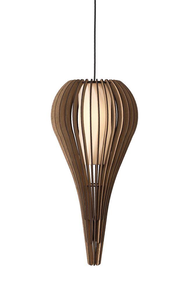 Pendente Illumine 1 Lâmpada Invertido Taléia E27 Nogueira Moka