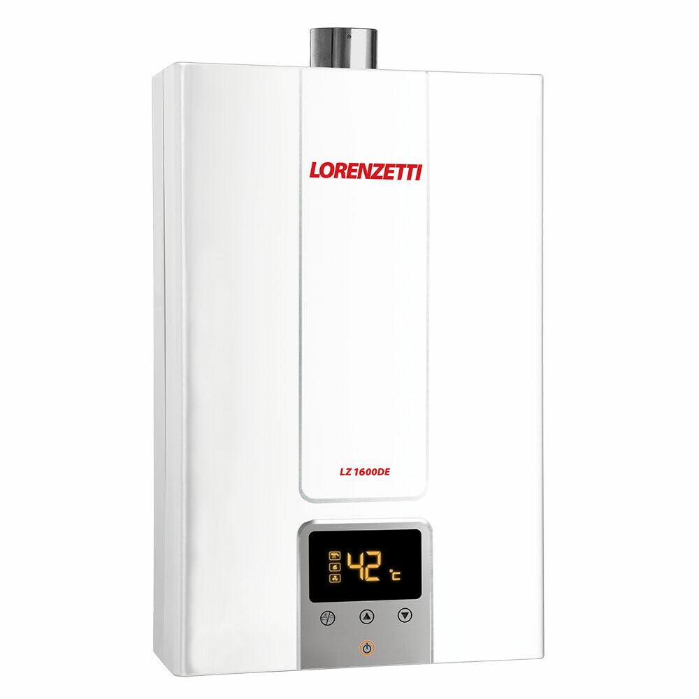 Aquecedor de Água a Gás GLP Digital 15L/min Branco Lorenzetti