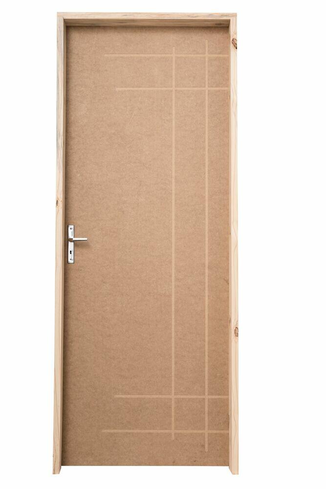 Kit Porta de Abrir Madeira MDF Grantok PIM6357G 2,13x0,95m Esquerda