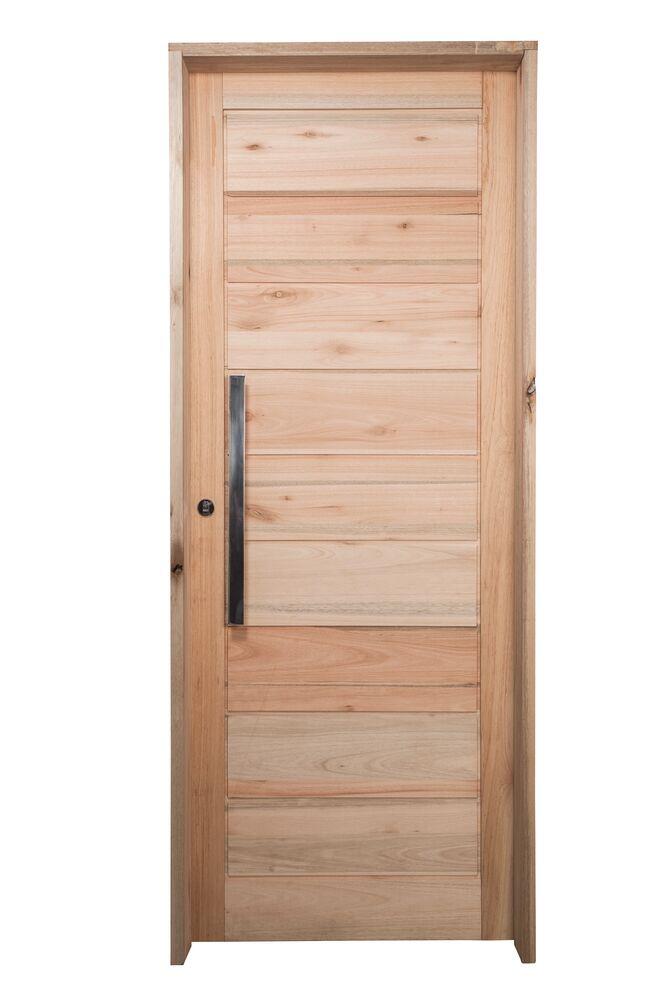Kit Porta de Abrir Madeira Eucalipto PEBBBE6648G 2,13x1,05m Direita Grantok