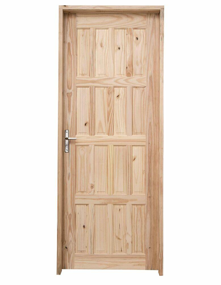 Kit Porta de Abrir Madeira Pinus Grantok PEP1441G 2,13x0,85m Direita
