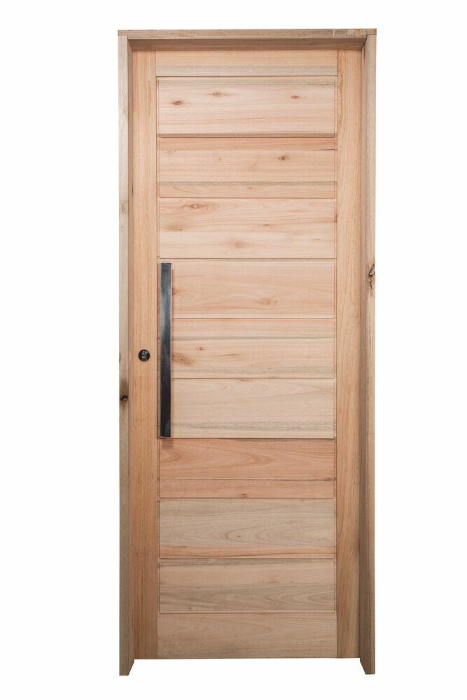 Kit Porta de Abrir Madeira Eucalipto PEBBBE6653G 2,13x1,05m Esquerda Grantok