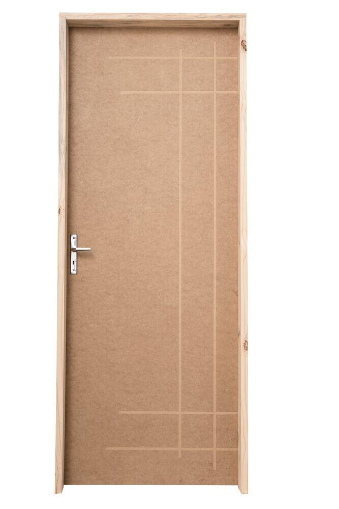 Kit Porta de Abrir Madeira MDF Grantok PIM6350G 2,13x0,65m Direita