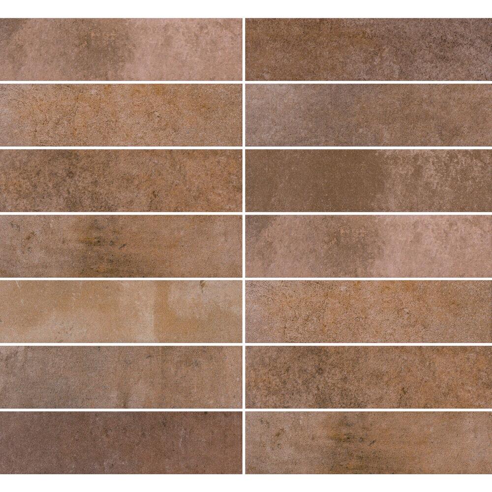 Revestimento Parede Bali 6,5x25,6 Bold Esmaltado Marrom Pierini