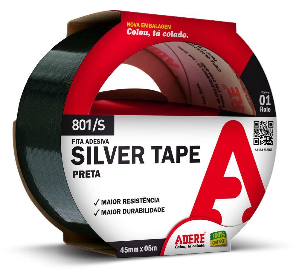 Fita Silver Tape Adere 45mmx5cm Preta