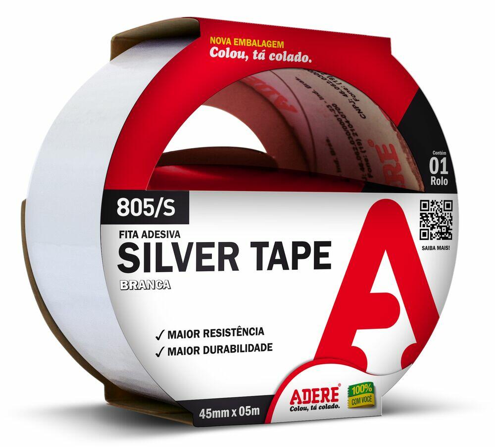 Fita Silver Tape Adere 45mmx5cm Branca