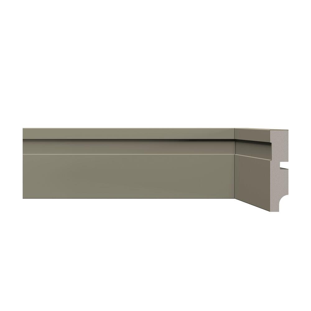 Rodapé Poliestireno Santa Luzia 456 7cmx2,4m Cinza Titanium