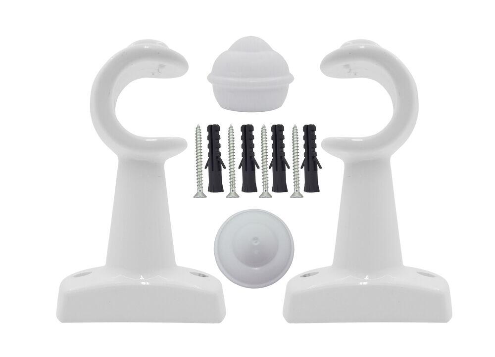 Suporte para Varão Bella Arte Slim 28mm Branco Fosco