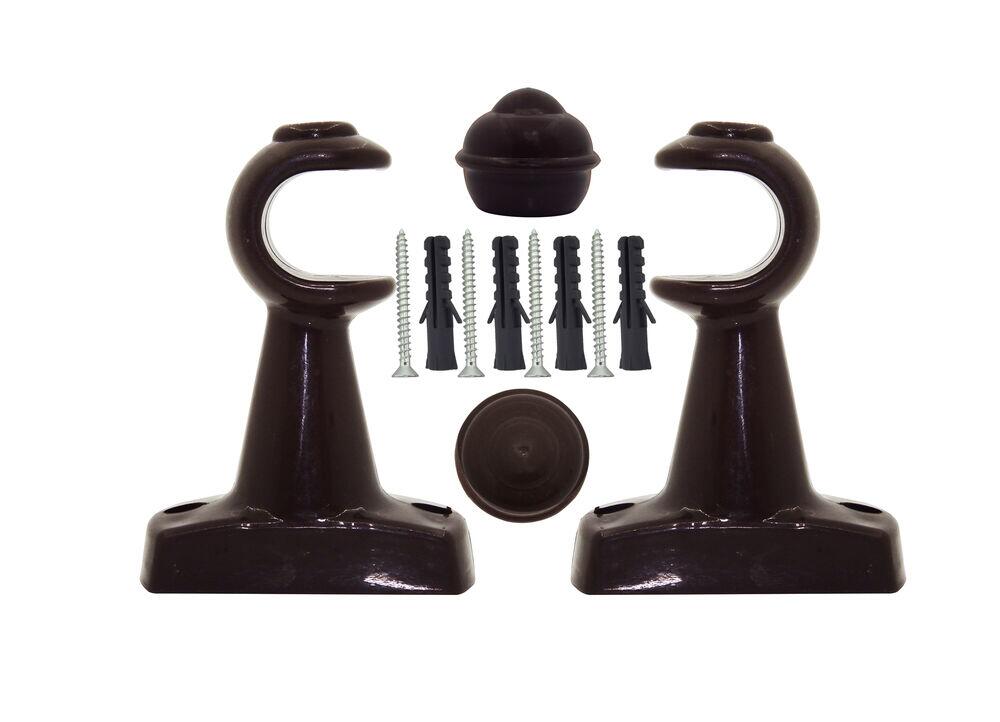 Suporte para Varão Bella Arte Slim 19mm Imbuia