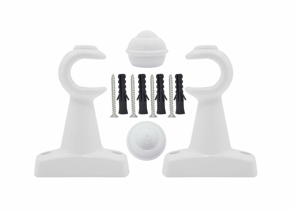 Suporte para Varão Bella Arte Slim 19mm Branco Fosco