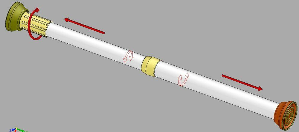 Varão Extensivo 70cm a 1,20m Branco Bella Arte