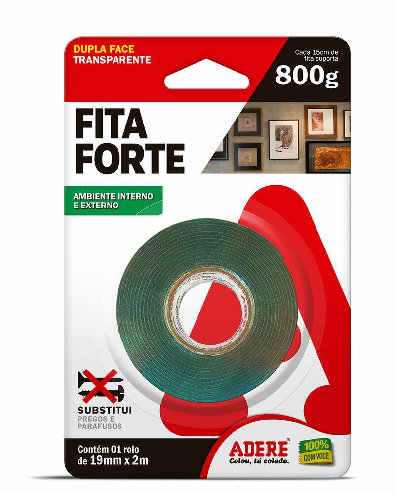 Fita Dupla Face Adere 19mmx2m Transparente