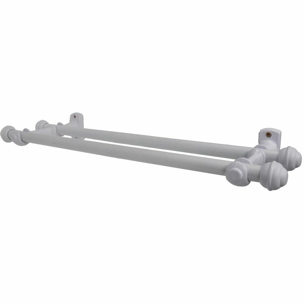 Kit Varão para Cortina Bella Arte Slim 2mx19mm Branco Fosco
