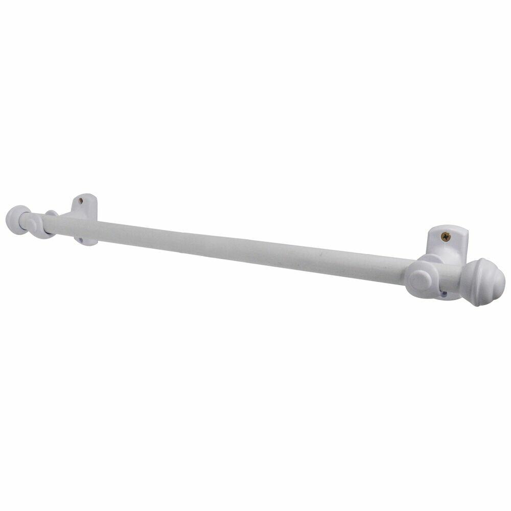 Kit Varão para Cortina Bella Arte Slim 1,5mx19mm Branco Fosco