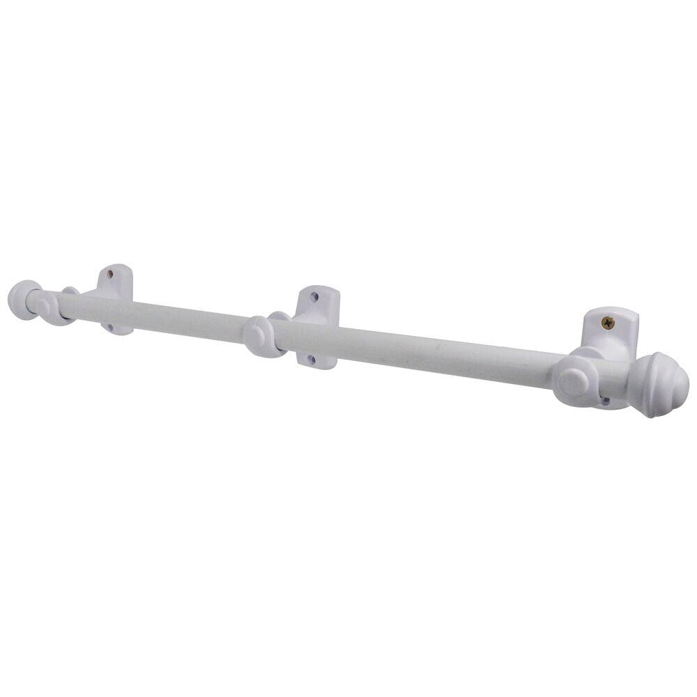 Kit Varão para Cortina Slim 2,5mx19mm Branco Fosco Bella Arte