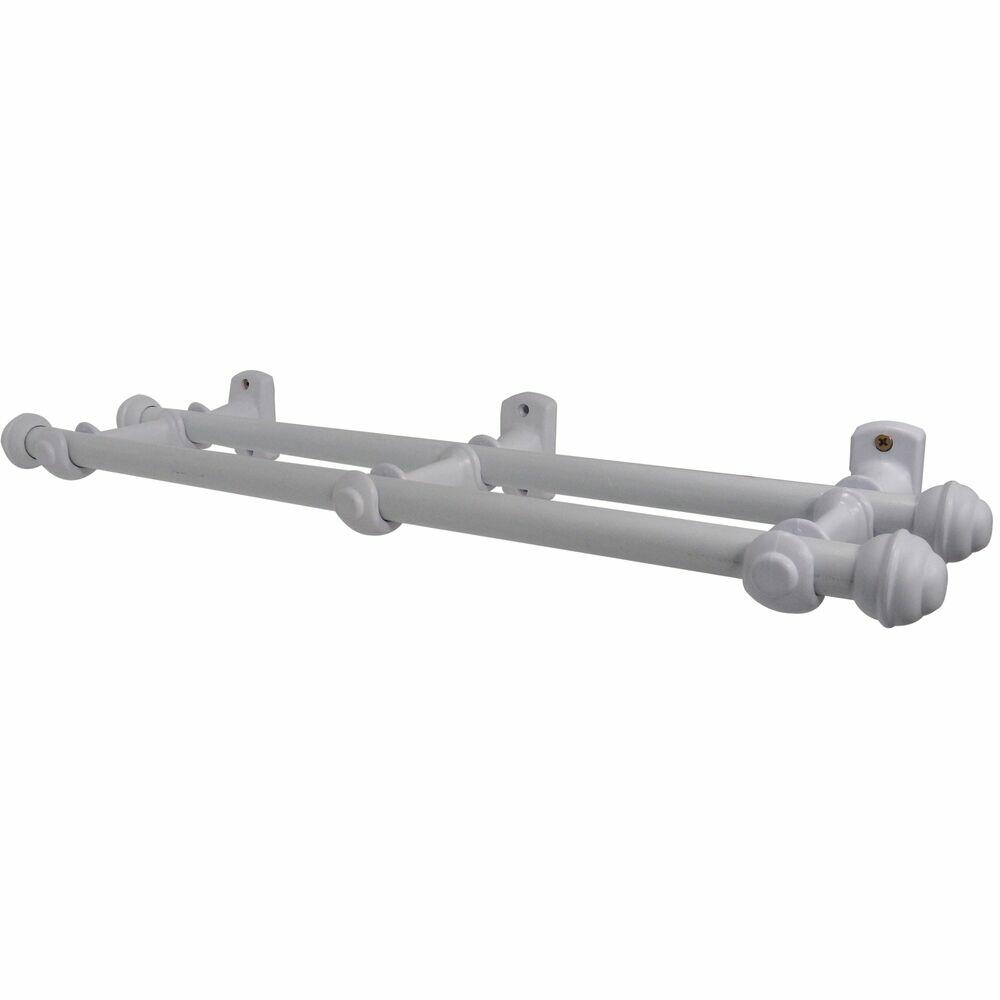 Kit Varão para Cortina Bella Arte Slim 2,5mx19mm Branco Fosco